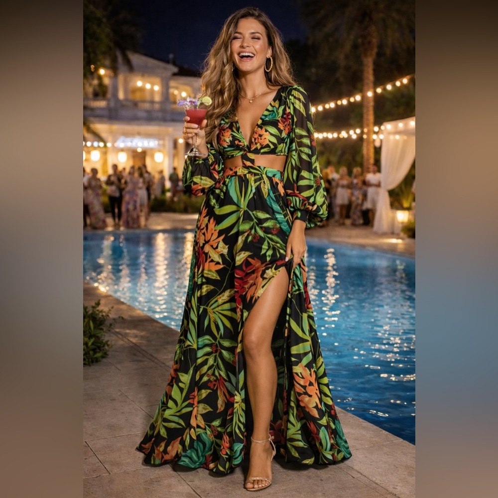 💕SOLD💕PATBO Tropicalia Cutout Maxi